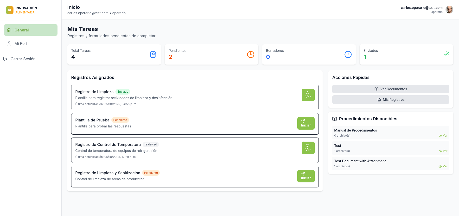 Confirmación de Envío