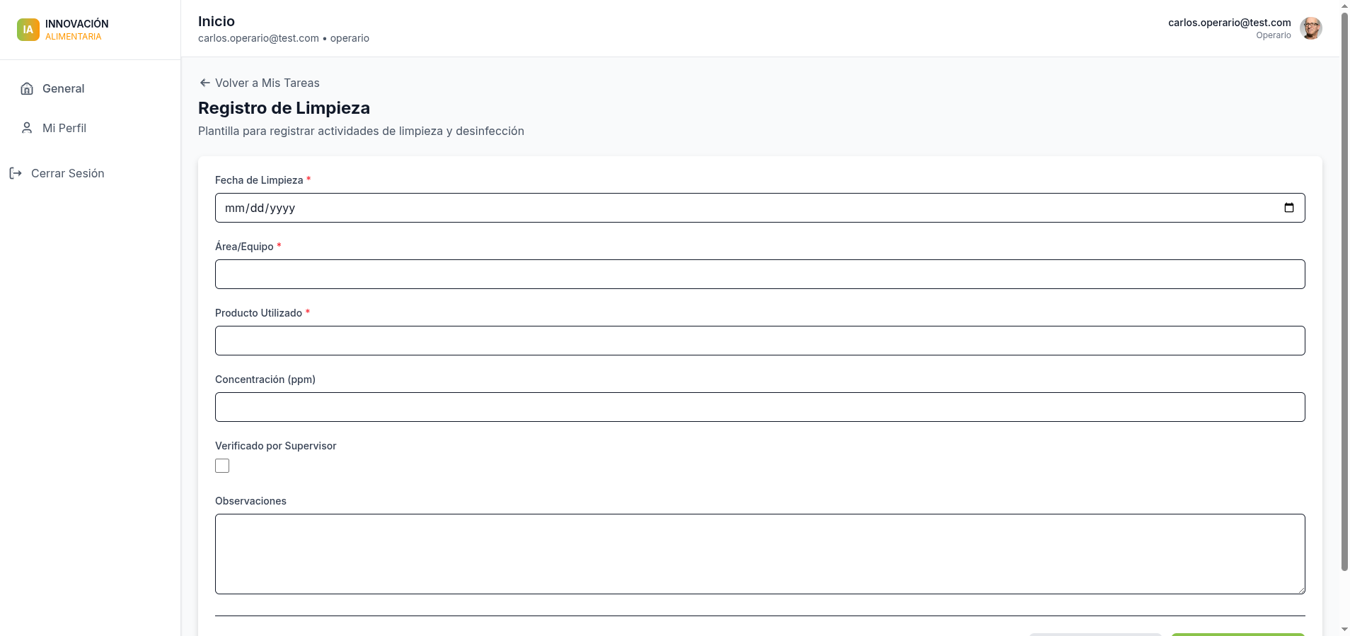 Formulario de Registro
